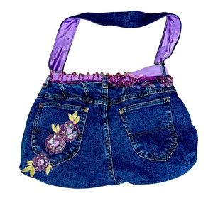 Vintage DENIM purse by Riders Jeans : BOHO Chic: 90’s Fashion: EUC
